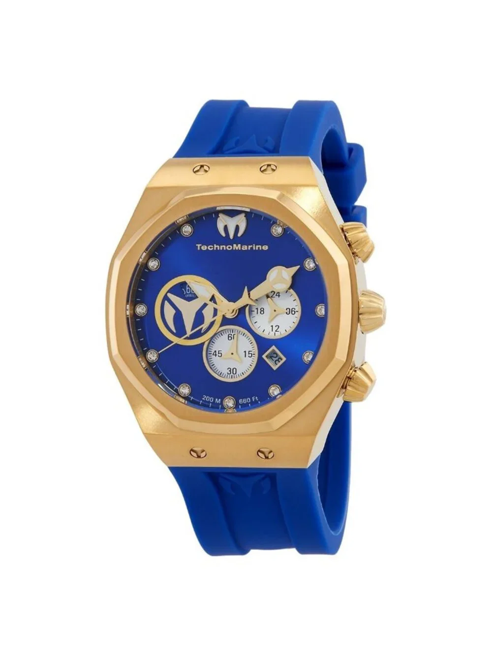 NWT Technomarine Reef Sun Chronograph Quartz Blue Dial Men's Watch